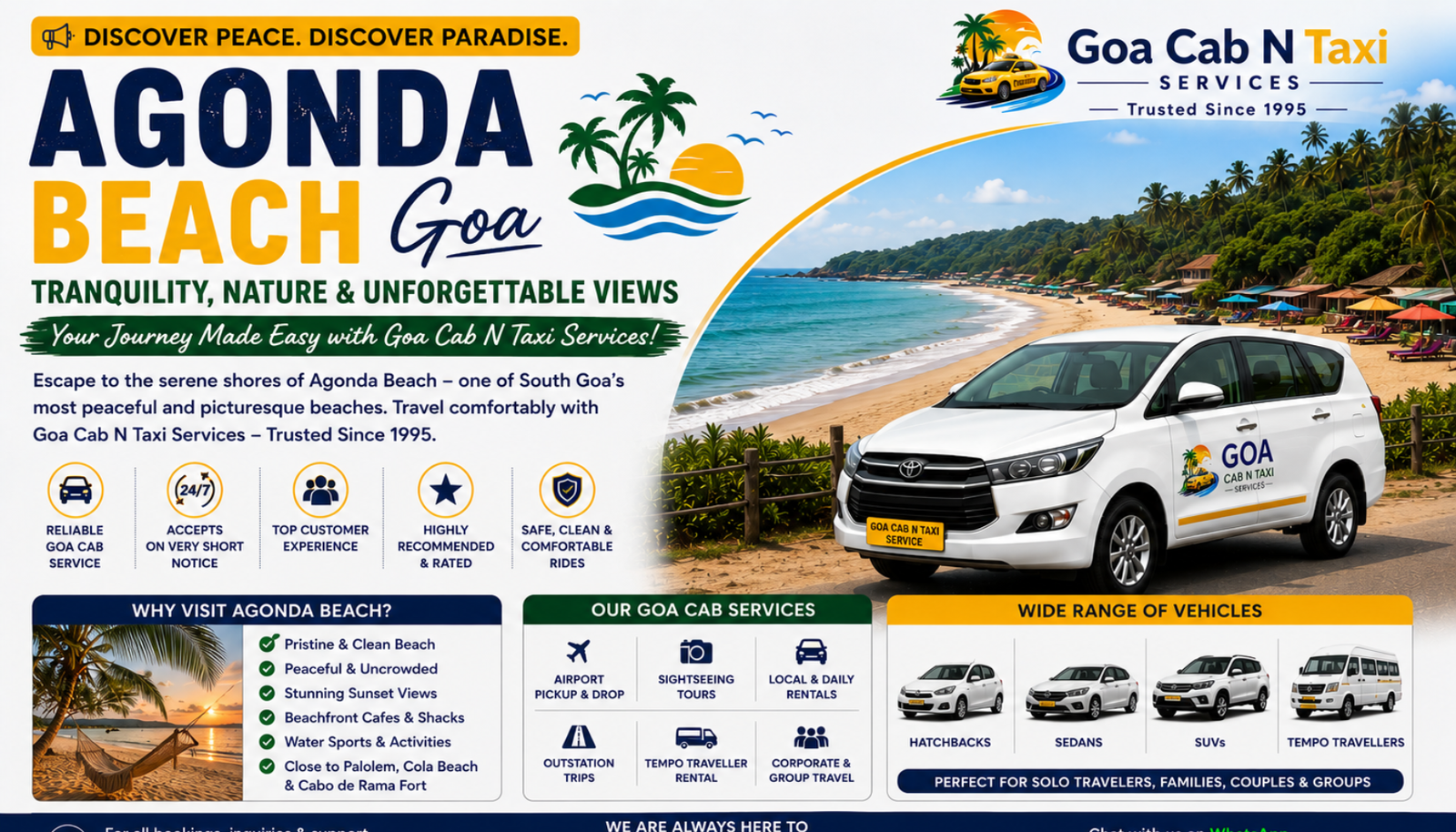 Agonda Beach Goa - Goa Cab N Taxi Service