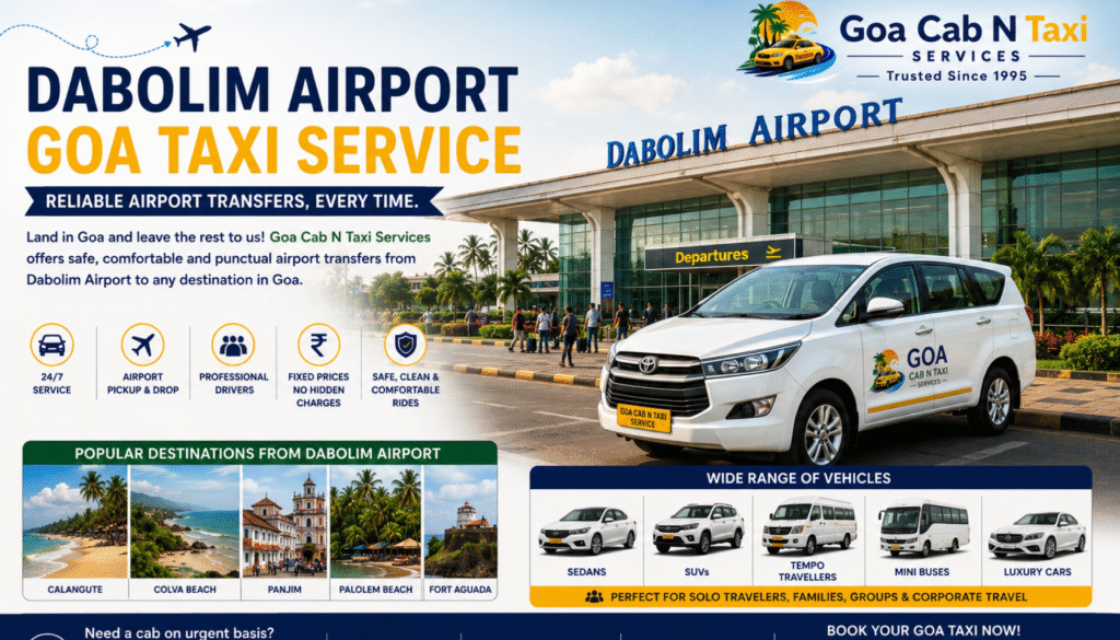 Dabolim Airport Goa Taxi Service - Goa Cab N Taxi Services