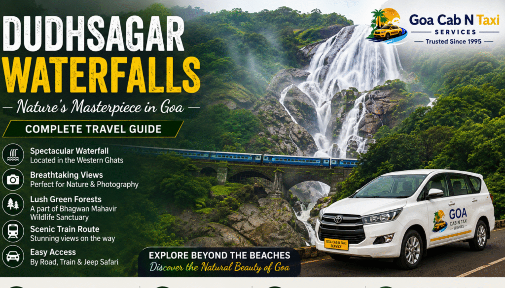 Dudhsagar Waterfalls Goa - Goa Cab N Taxi Services