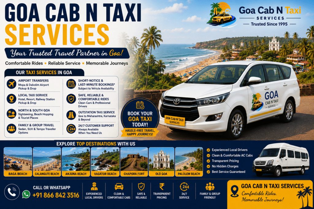 Goa Cab N Taxi Services | Best Goa Cab & Taxi Service